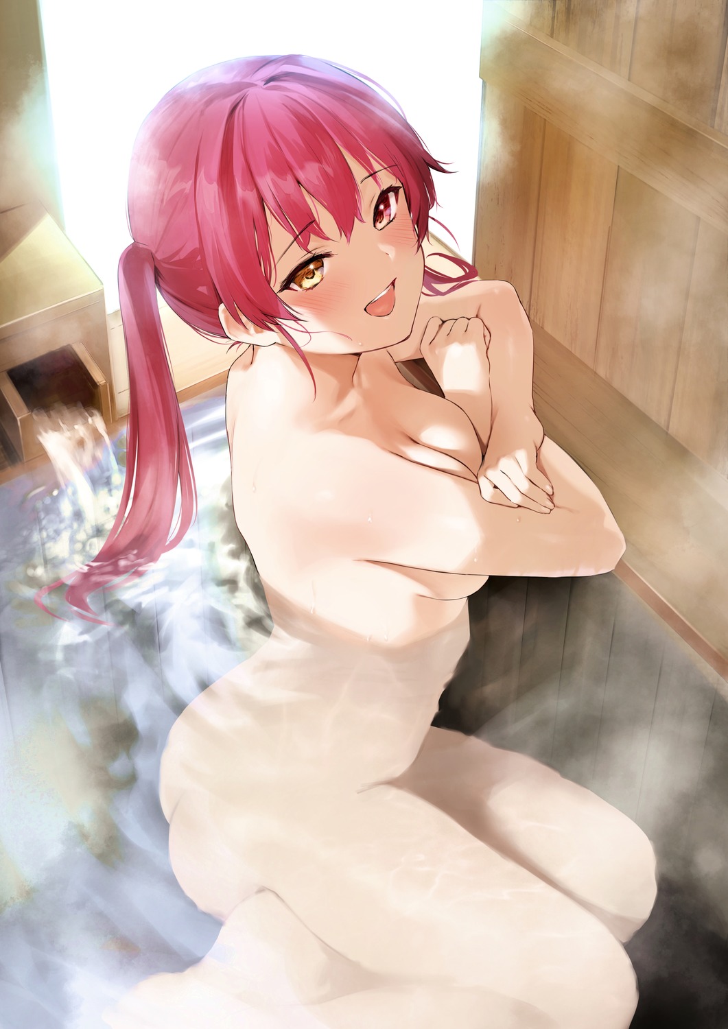 Umakuchi Shouyu Hololive Houshou Marine Bathing Heterochromia Naked